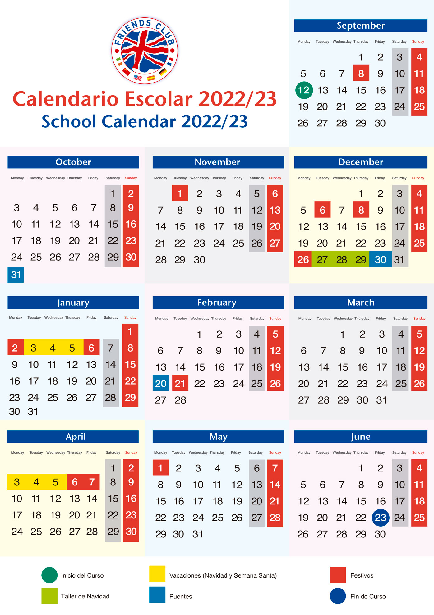 Calendario-escolar-friendsclub-gijon-22-23